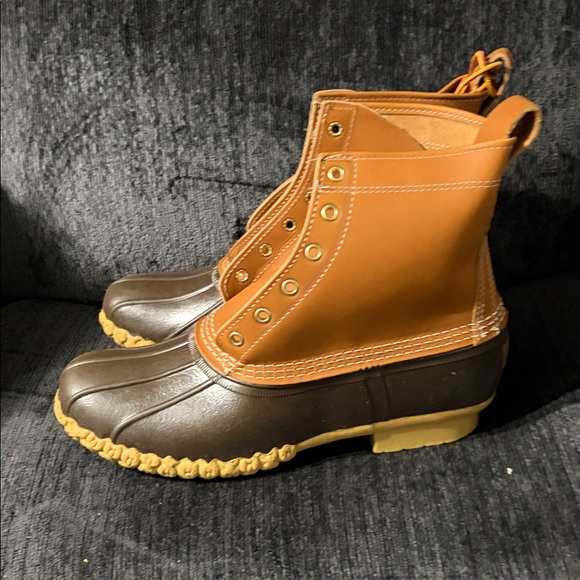 Brown and Tan LL Bean Duck Boots main image 3